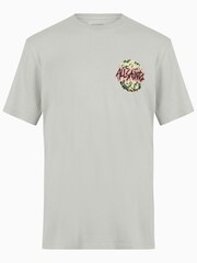 AllSaints Grey 100% Cotton Shredder Short Sleeve Crew T-Shirt - Image 7 of 7