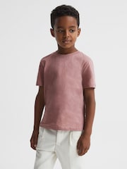 Reiss Pink Dusty Rose Bless 3-9 yrs Crew Neck T-Shirt - Image 1 of 7