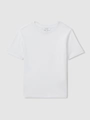 Blanco - Camiseta con cuello redondo Bless de Reiss - Imagen 1 de 7