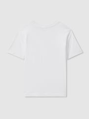Blanco - Camiseta con cuello redondo Bless de Reiss - Imagen 2 de 7
