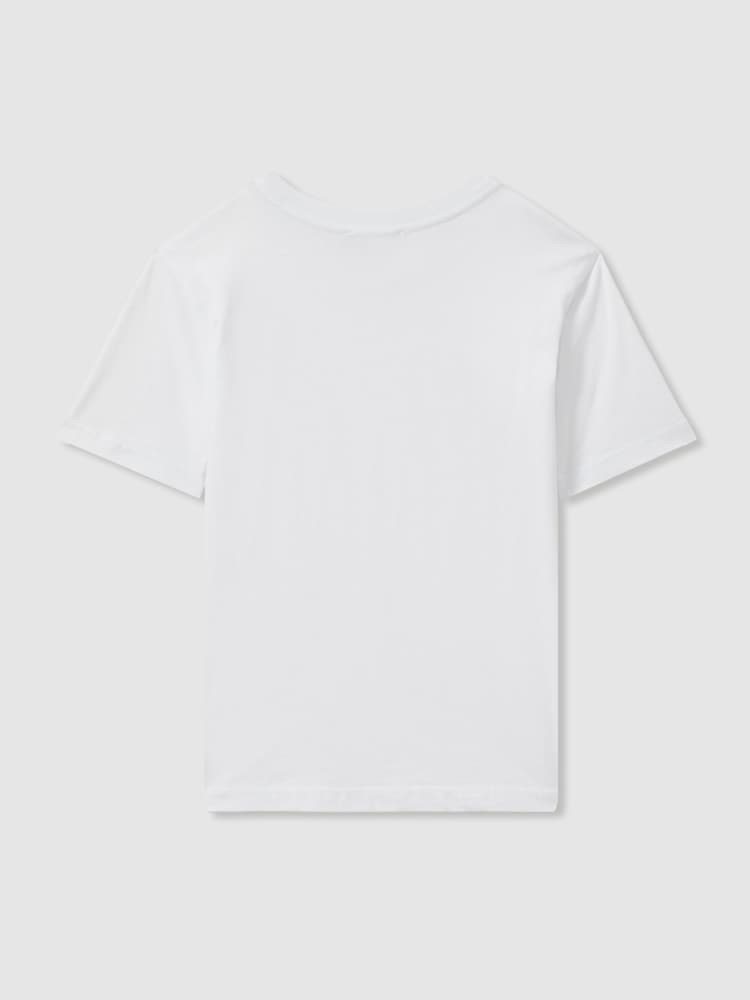 Blanco - Camiseta con cuello redondo Bless de Reiss - Imagen 2 de 7