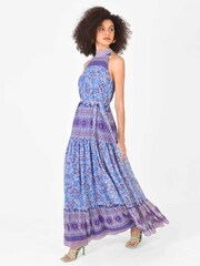 Ro&Zo Purple Paisley Halter Maxi Dress - Image 2 of 6
