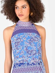 Ro&Zo Purple Paisley Halter Maxi Dress - Image 4 of 6