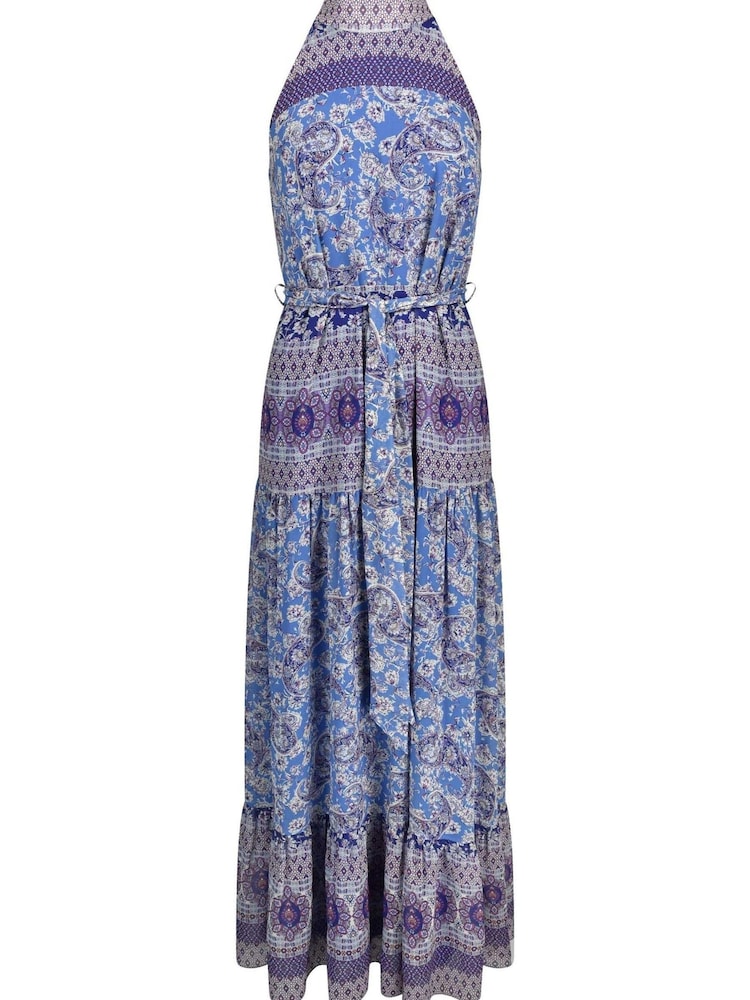 Ro&Zo Purple Paisley Halter Maxi Dress - Image 5 of 6