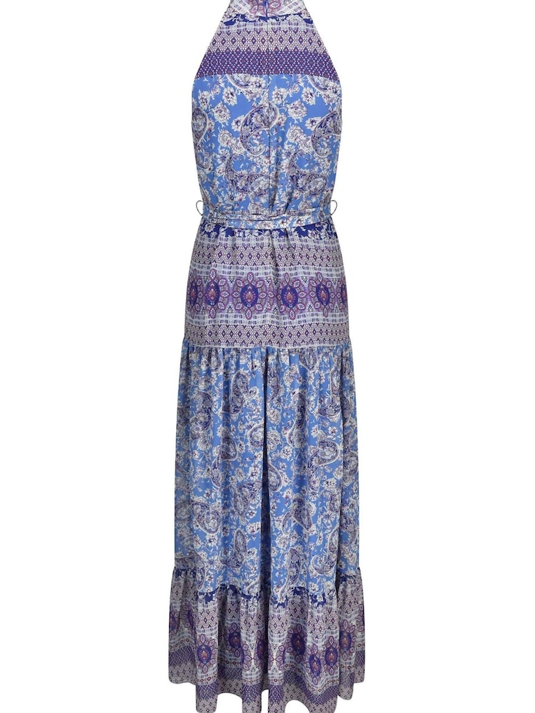 Ro&Zo Purple Paisley Halter Maxi Dress - Image 6 of 6