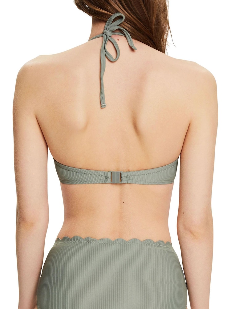 Esprit Light Khaki Green Padded Balconet Bikini Top - Image 2 of 7