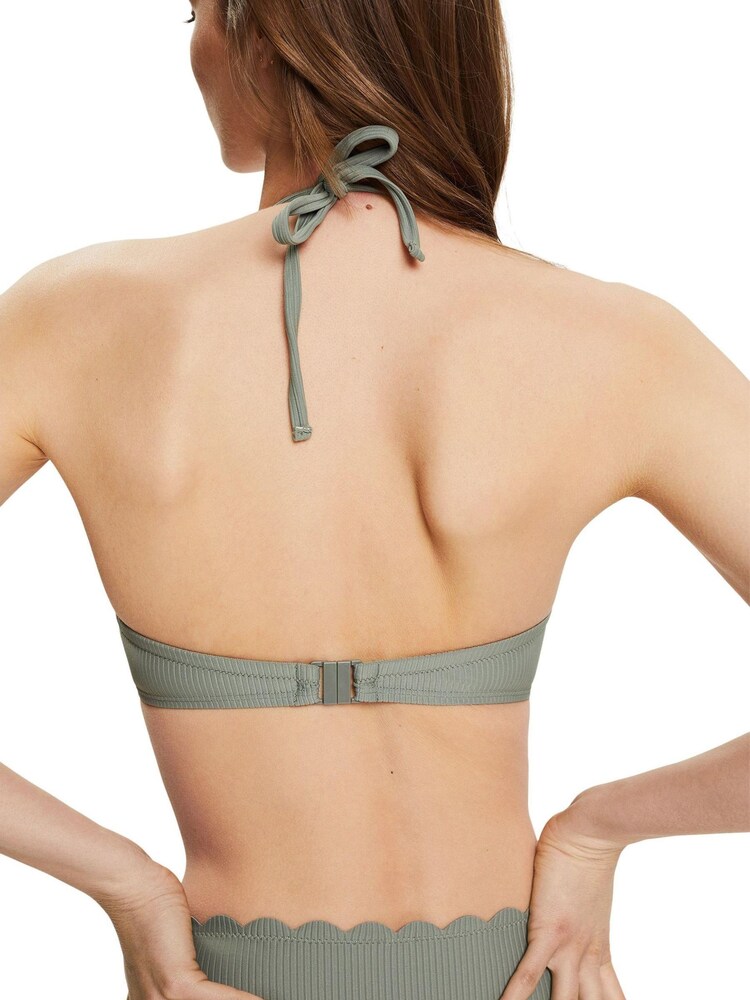 Esprit Light Khaki Green Padded Balconet Bikini Top - Image 4 of 7