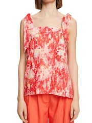 Esprit Red V-Neck Sleeveless Top - Image 3 of 7