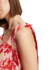 Esprit Red V-Neck Sleeveless Top - Image 5 of 7