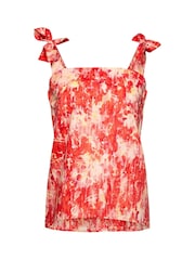 Esprit Red V-Neck Sleeveless Top - Image 6 of 7