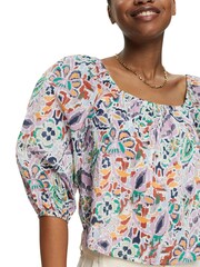 Esprit Green Floral Printed Cropped Top - Image 3 of 7