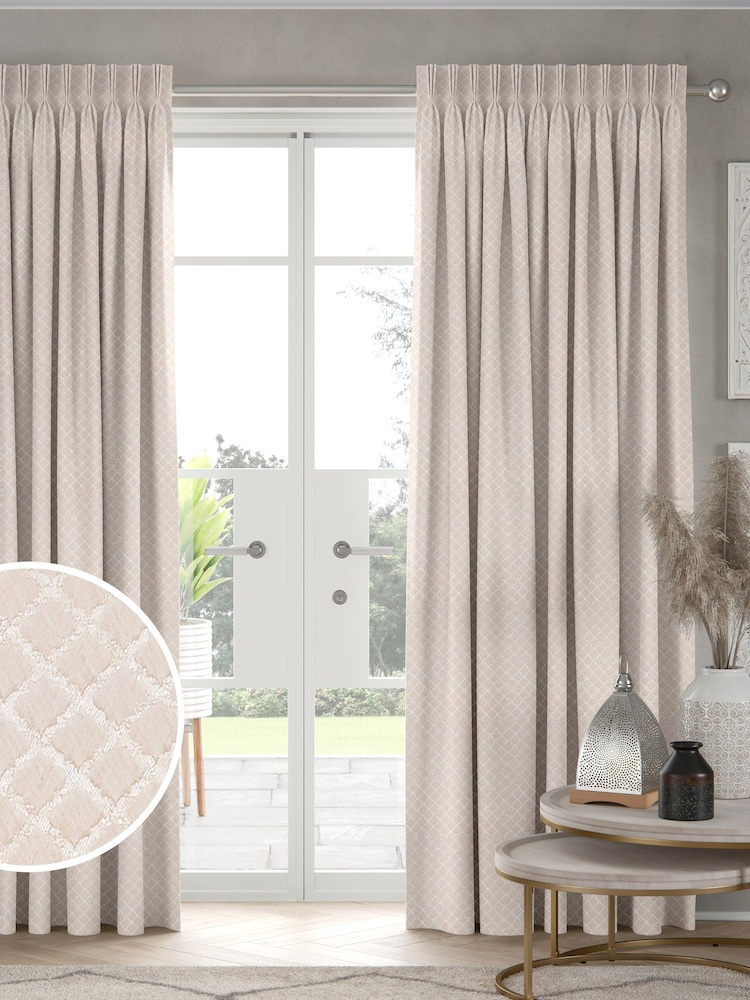 Natural Taupe Kyoto Made To Measure Curtains - Image 1 of 9