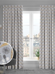 Grey Haze Lotus Made To Measure Curtains - Image 1 of 9