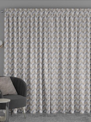 Grey Haze Lotus Made To Measure Curtains - Image 2 of 9