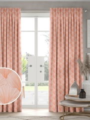 Papaya Orange Merritt Made To Measure Curtains - Image 1 of 9