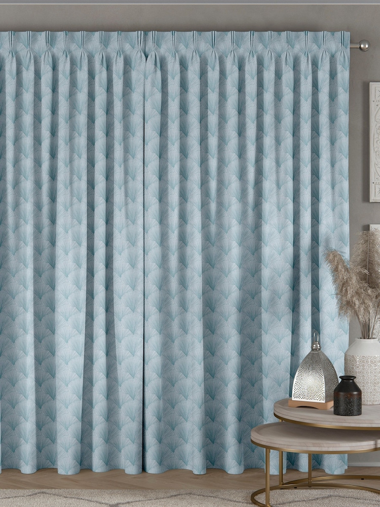 Spa Teal Merritt Made To Measure Curtains - Image 2 of 9