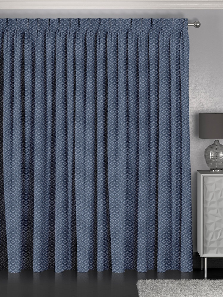 Indigo Blue Molton Made To Measure Curtains - Image 2 of 9