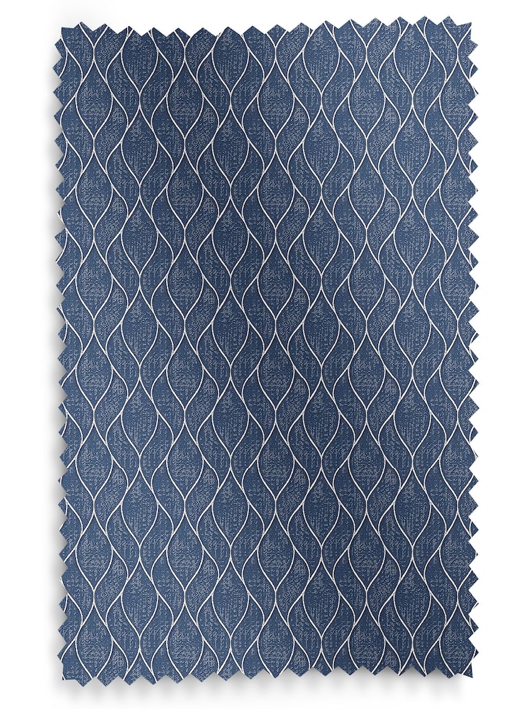 Indigo Blue Molton Made To Measure Curtains - Image 9 of 9
