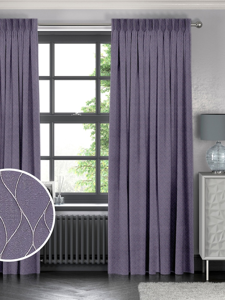 Iris Purple Molton Made To Measure Curtains - Image 1 of 9
