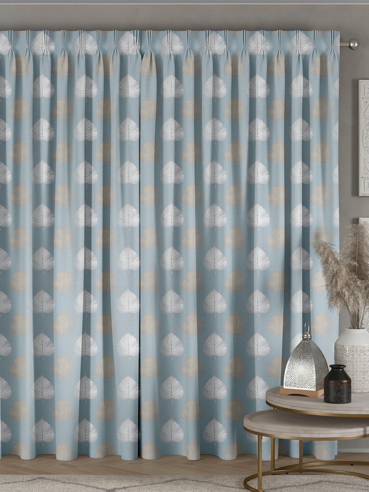 Duck Egg Blue Niven Made To Measure Curtains - Image 2 of 9