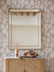 Light Natural Beveled Rectangular Wall Mirror - Image 1 of 3