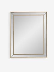Light Natural Beveled Rectangular Wall Mirror - Image 2 of 3