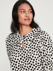 M&Co White Spotty Collar Top - Image 4 of 5