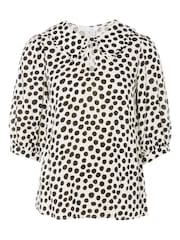 M&Co White Spotty Collar Top - Image 5 of 5