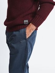 Aubin Grey Crail Fisherman Rib Crew Neck Jumper - Image 4 of 4