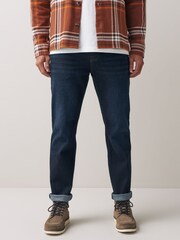 Temno modra in modra - Ravno - Vintage Wash denim kavbojke - Slika 1 iz 8