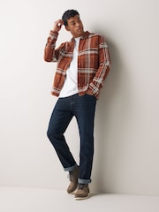 Temno modra in modra - Ravno - Vintage Wash denim kavbojke - Slika 3 iz 8