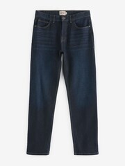 Temno modra in modra - Ravno - Vintage Wash denim kavbojke - Slika 6 iz 8
