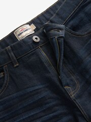 Temno modra in modra - Ravno - Vintage Wash denim kavbojke - Slika 7 iz 8