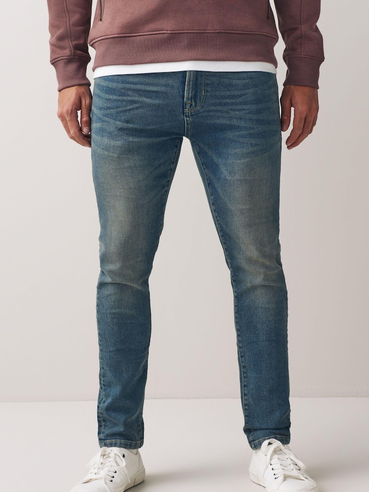 Blue Tint Skinny Comfort Stretch Jeans - Image 1 of 8