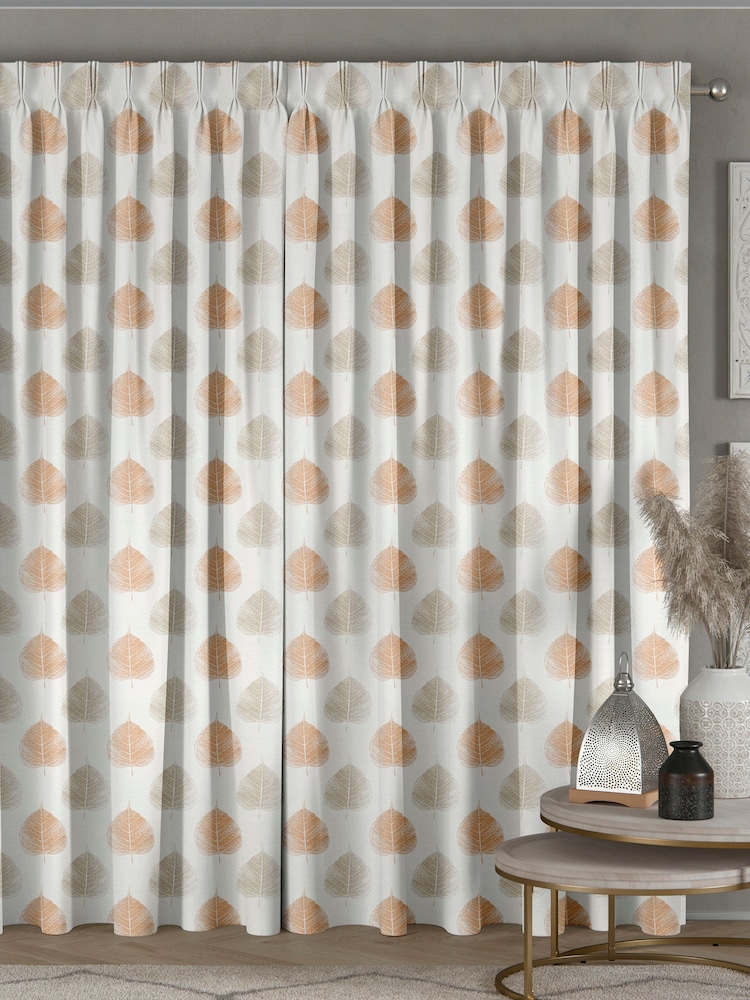 Terracotta Orange Niven Made To Measure Curtains - Image 2 of 9