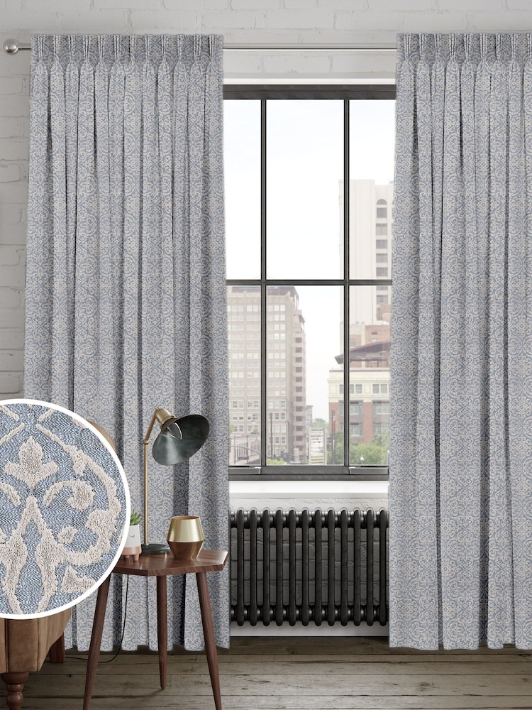 Denim Blue Renna Made To Measure Curtains - Image 1 of 9