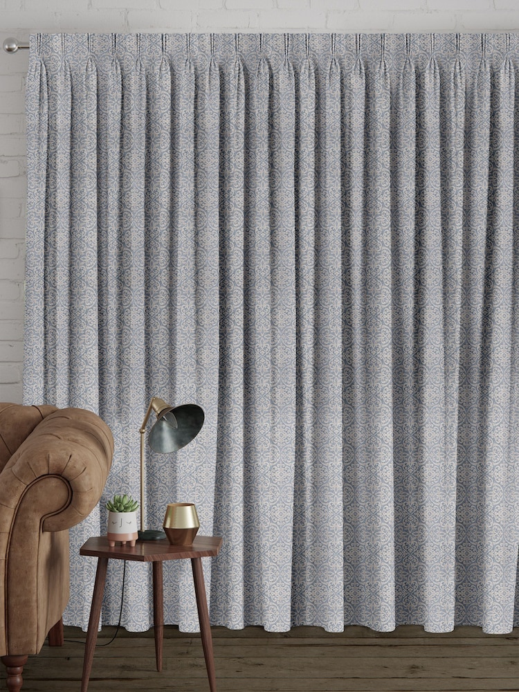 Denim Blue Renna Made To Measure Curtains - Image 2 of 9