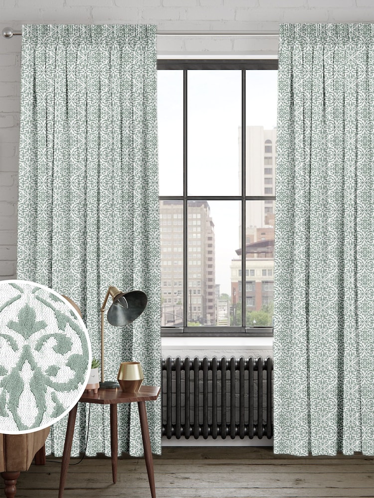 Sage Green Renna Made To Measure Curtains - Image 1 of 9