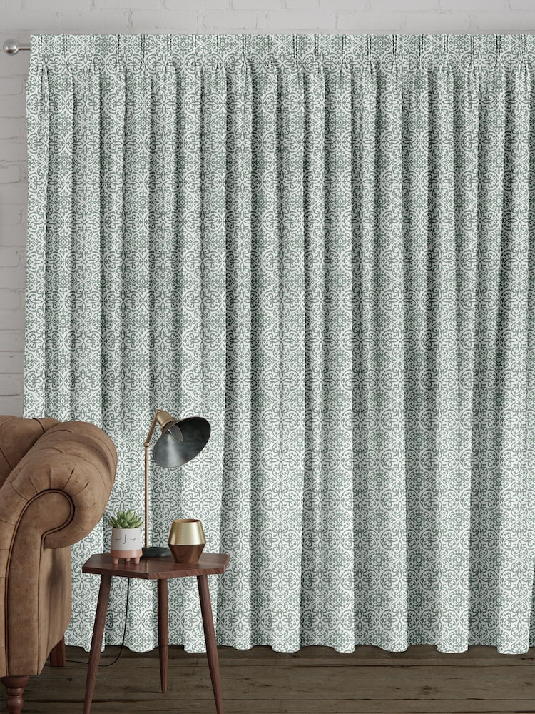 Sage Green Renna Made To Measure Curtains - Image 2 of 9