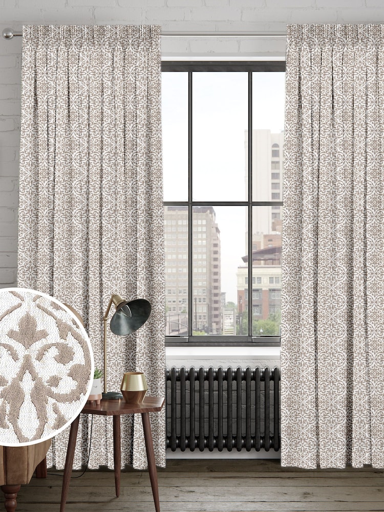 Stone Natural Renna Made To Measure Curtains - Image 1 of 9