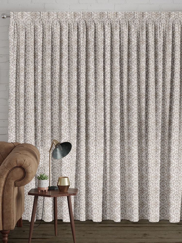 Stone Natural Renna Made To Measure Curtains - Image 2 of 9
