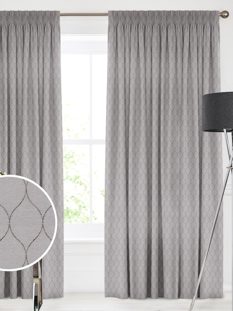 Graphite Salli Made To Measure Curtains - Image 1 of 9