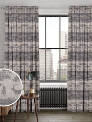 Charcoal Grey Scenery Made To Measure Curtains - Image 1 of 9