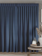 Indigo Blue Sciliy Made To Measure Curtains - Image 2 of 9