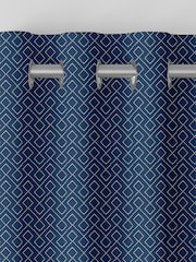 Indigo Blue Sciliy Made To Measure Curtains - Image 7 of 9