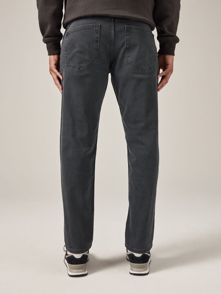 Grey Charcoal Single Slim Fit Classic Stretch Jeans - Image 4 of 11