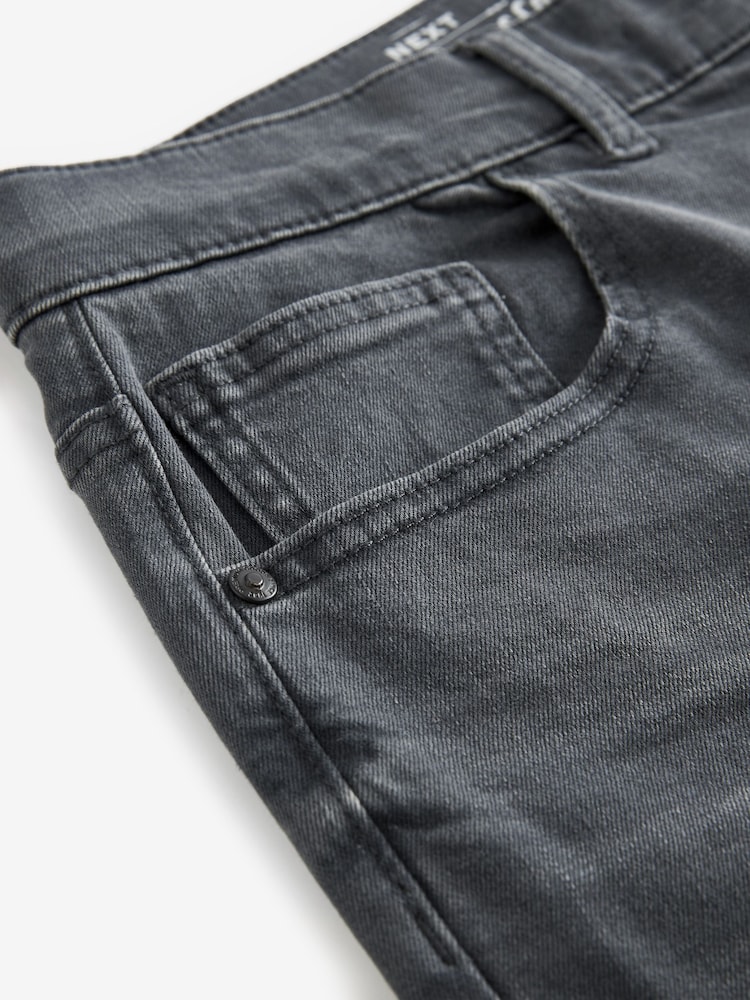 Grey Charcoal Single Slim Fit Classic Stretch Jeans - Image 9 of 11