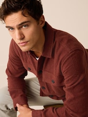 Rust Brown Wool Blend Shacket - Image 1 of 8