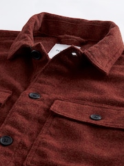 Rust Brown Wool Blend Shacket - Image 7 of 8