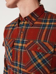 Red/Yellow Twin Pocket Check Long Sleeve Shirt - Image 4 of 8